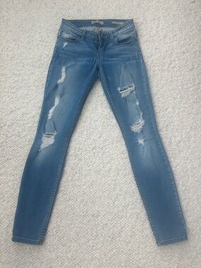 Guess Power Skinny Low Rise Jeans Light Wash size 26